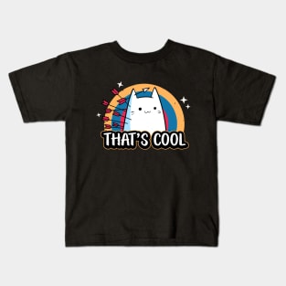 That's Cool - cute cartoony cat Kids T-Shirt